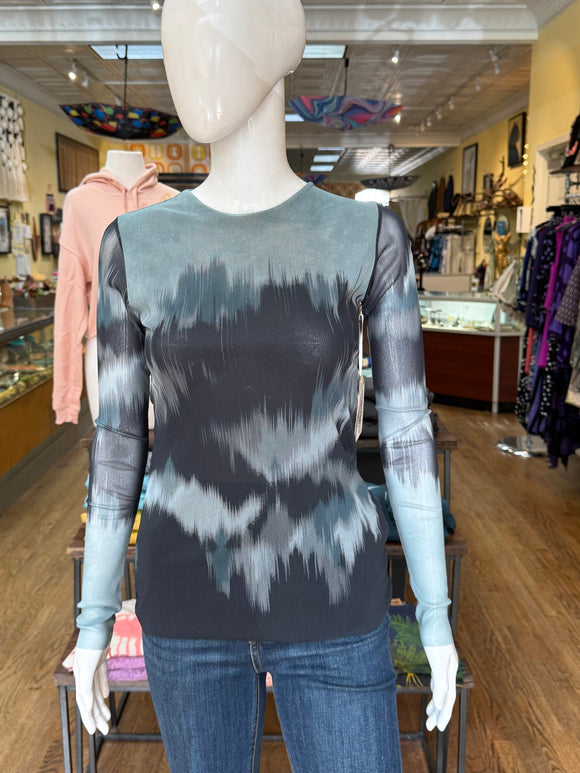 Energy Waves L/S Crew Neck Top