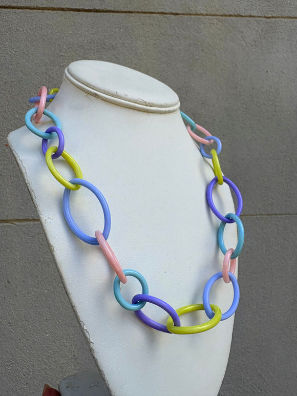 Glass Patchwork Necklace (color options)
