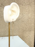 Long Saturn Chain Earrings