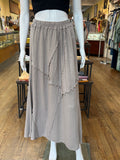 Linen Frayed Weave Maxi Skirt (color options)