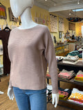 Boat Neck Dolman Sleeve Sweater (color options)