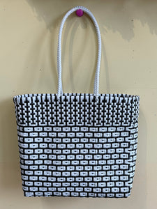 Two Tone Upcycled Plastic Woven Bags (color options)