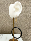 Vintage Jet Lucite Hoops