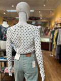 Polka Dot Wrap Around Blouse