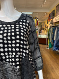 Black + White Combo Blouse
