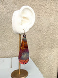 Heat Patina Teardrop Earrings