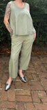 Abigail Pant, Ice Wash Sage Green