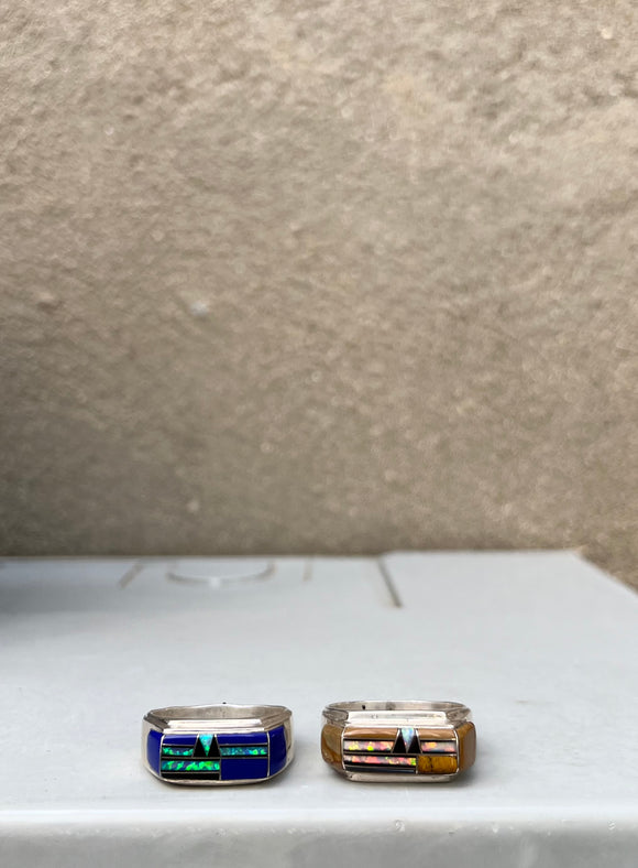 Vintage Flat Top Semi Precious Rings (multiple options)
