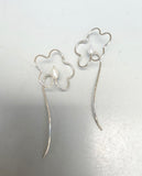 Flower Pearl Earrings (metal options)