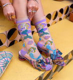 Whimsical Mermaid Ruffle Sheer Socks