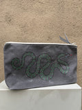 Multi Stitch Waxed Canvas Clutches (multiple options)