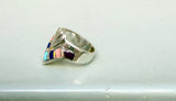 Triangle Point Stone Inlay Ring