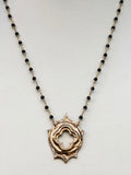 Portal Necklace - black spinel chain