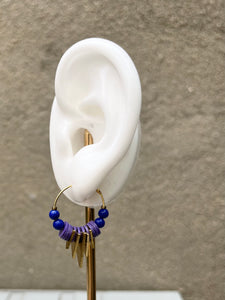 Blue, purple glass, vinyl hoop