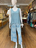 Blue Print Short Tank Blouse