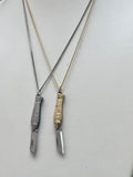 Tiny Fish Knife Necklace (metal options)