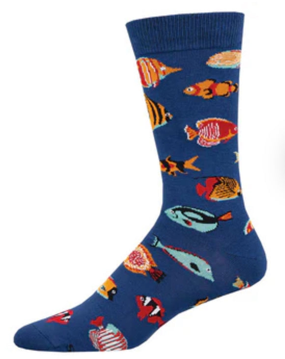 Tropical Fish Bamboo Crew Socks