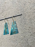 OOAK Patina Trapezoid Earrings (multiple options)