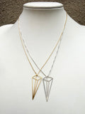 Tall Pyramid Necklace (metal options)