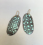 Enamel Oval Earrings