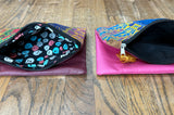 Leather + Fabric Fold Over Clutch (color options)