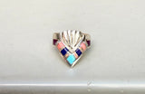 Triangle Point Stone Inlay Ring