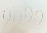 Oval Hook Threader Earrings (metal options)