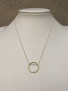 Small Blue Circle Necklace