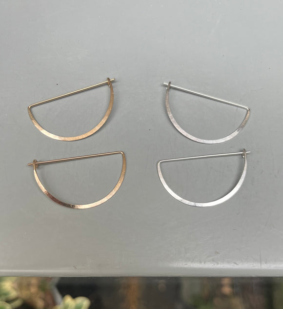 Crescent Earrings (metal options)