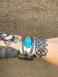 Statement Turquoise Broad Cuff