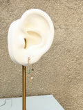 Gemstone Chain Hoop Earrings