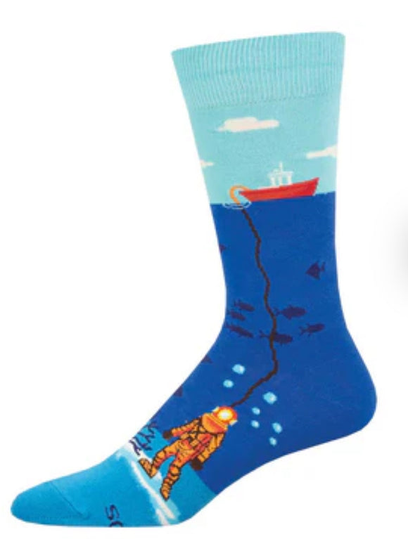 Deep Sea Diver Cotton Crew Socks