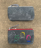 Multi Stitch Waxed Canvas Pouch (multiple options)