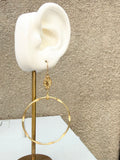 Gold Textured Hoop Earrings