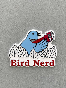 Bird Nerd Retro Magnet