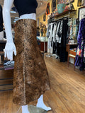 Leopard Satin Skirt