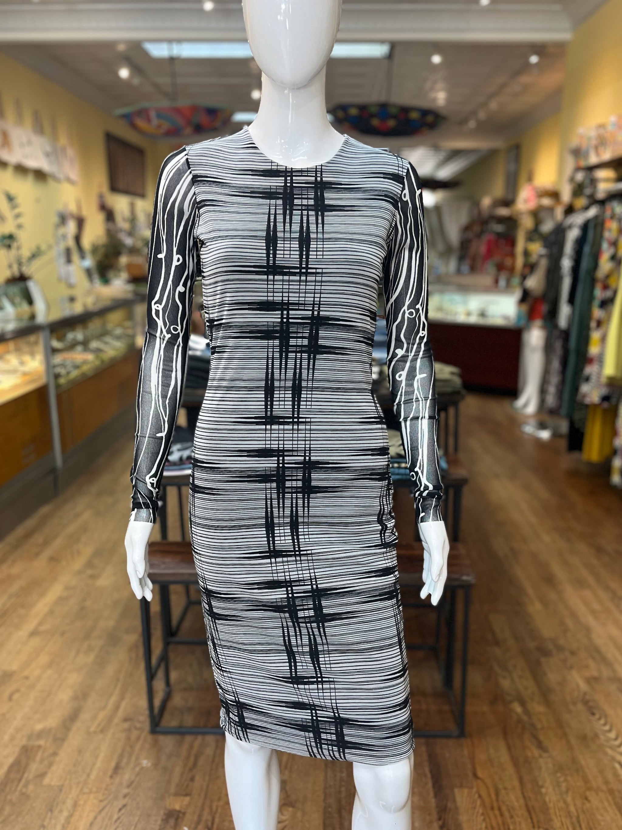 TV Static Dress – Custard Boutique