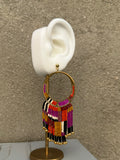 Beaded Handwoven Painted Desert Fringe Earrings (color options)