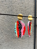 Organic Oval Drop Earrings (color options)