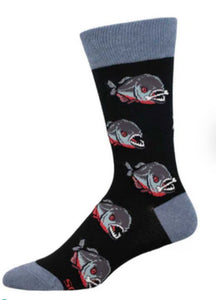 Piranha Cotton Crew Socks