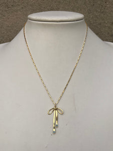 Gold Bow Necklace (length options)