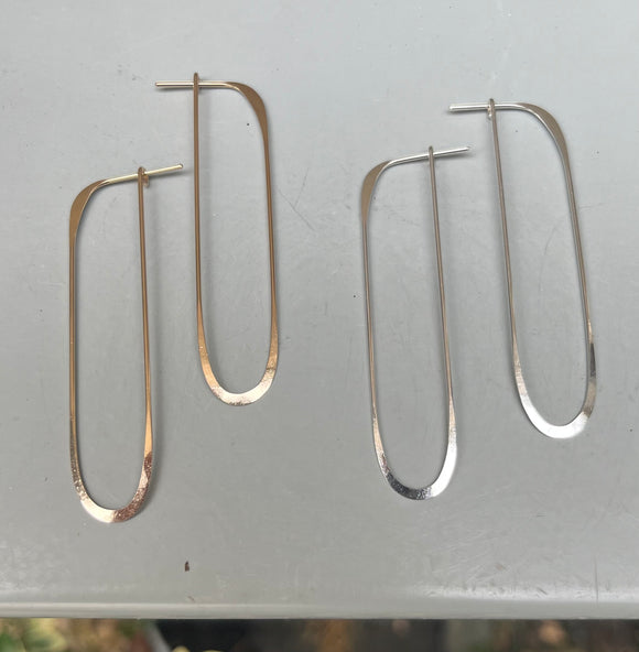 Long Oval Hoops (metal options)