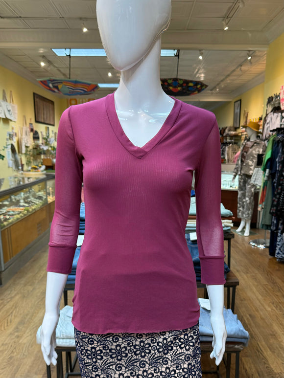 Mesh Half Sleeve Blouse (color options)