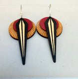 Naja Walnut 3-Layer Earrings (color options)