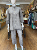 Gray Cotton Flap Pant