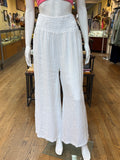 Linen Smock Waist Pants (color options)
