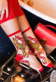 Flaming Cheetah Sheer Socks