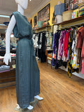 Green Satin Jumpsuit