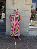 Lourdes Stripe Caftan Dress
