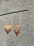 Garnet Fringe Hoops